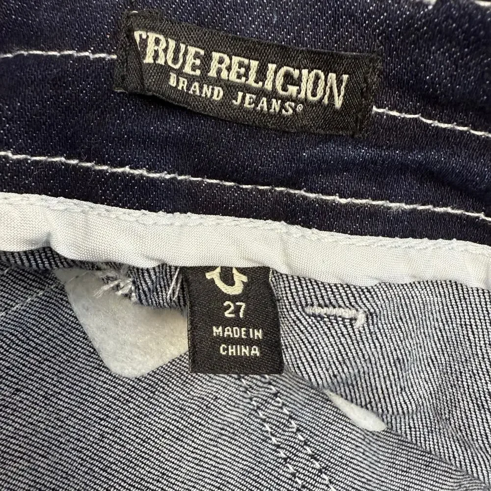 True Religion Denim Cargo Maxi Skirt Women's 27 (4) Dark Blue Preppy Utility Y2K - Picture 4 of 13